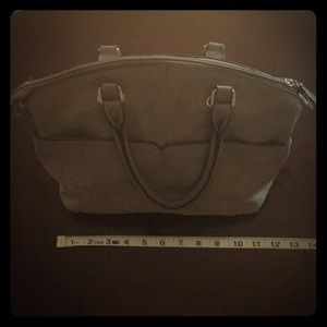 Gray handbag
